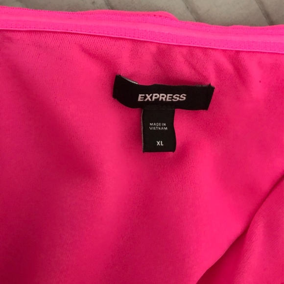 Express Hot Pink Strapless Jumpsuit - Picture 9 of 10